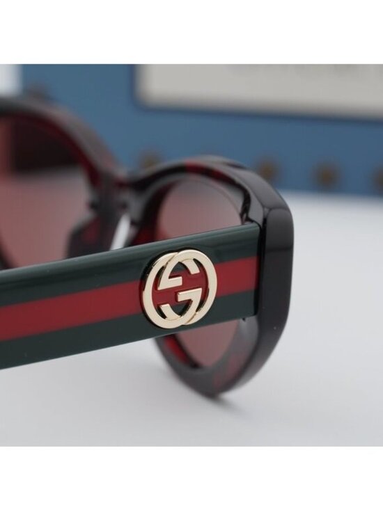 Gucci GG1862S 003 Cat Eye Sunglasses - Havana/Burgundy main image 7